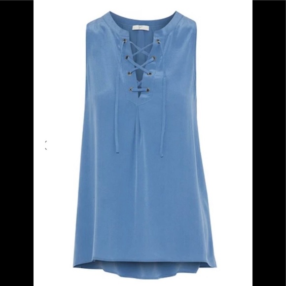 NWT🎉HP💥 JOIE Lace-up Silk Tank, XS - Picture 4 of 6